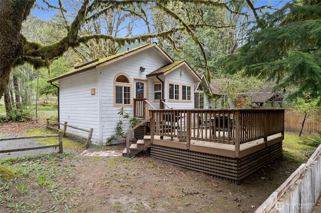 33823 State Route 706 E Unit 2, Ashford, WA 98304 - back of property featuring a deck and fence