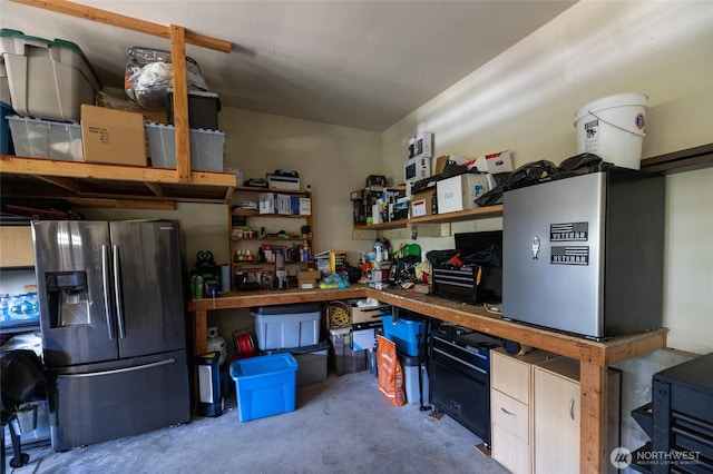 view of storage area