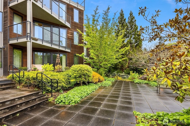 exterior space with a balcony