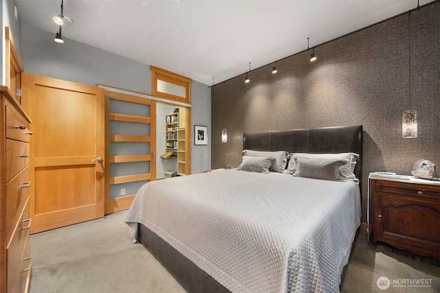 bedroom with carpet