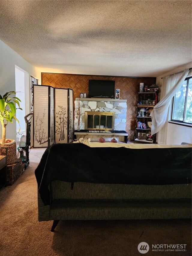 2232 177th Pl SW, Lynnwood, WA 98037 - bedroom with a textured ceiling and carpet