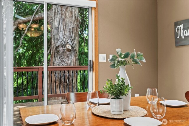 view of dining area