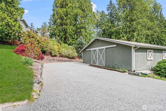exterior space featuring an outdoor structure