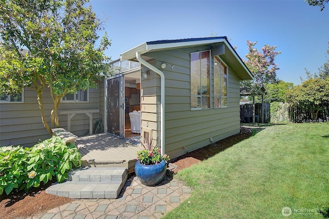 exterior space with fence