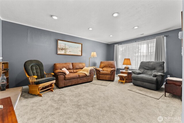 109 Lime St, Omak, WA 98841 - carpeted living room featuring recessed lighting