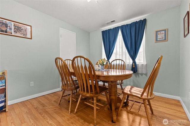 109 Lime St, Omak, WA 98841 - dining room with visible vents, baseboards, and light wood-type flooring