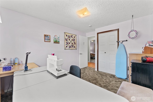109 Lime St, Omak, WA 98841 - office with a textured ceiling and carpet