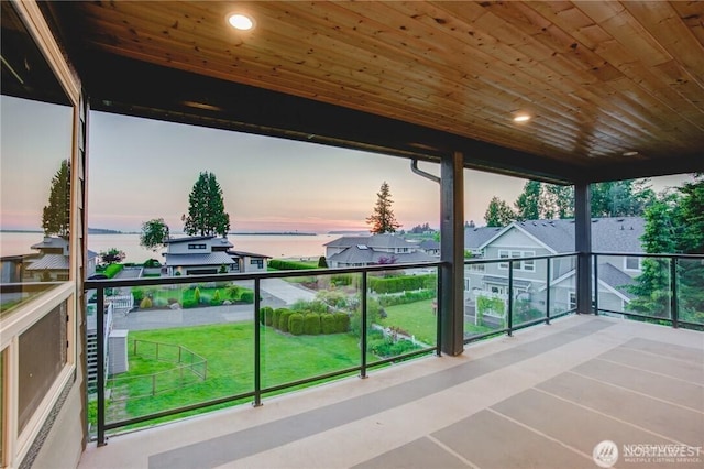 1985 Bayview St, Blaine, WA 98230 - balcony at dusk with a water view