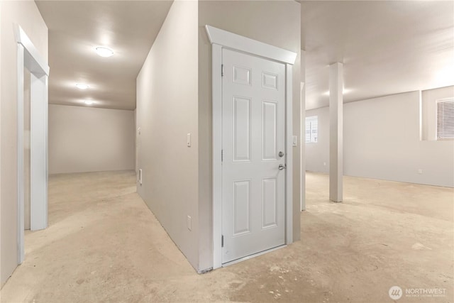 1985 Bayview St, Blaine, WA 98230 - corridor with unfinished concrete flooring