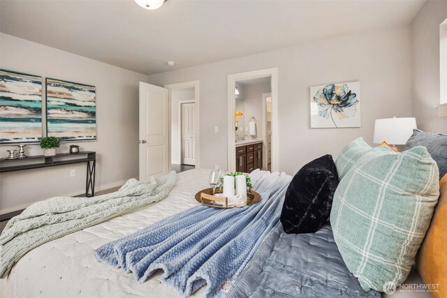 bedroom with ensuite bath