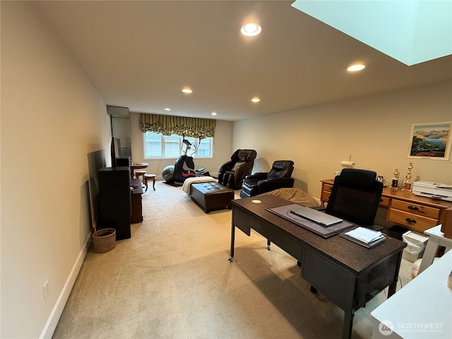 20933 37th Ave SE, Bothell, WA 98021 - home office featuring recessed lighting, light colored carpet, and baseboards
