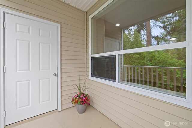 view of doorway to property