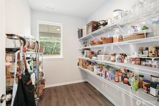 pantry with visible vents
