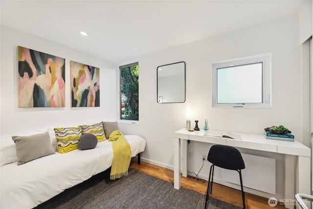 115 E Allison St, Seattle, WA 98102 - bedroom with baseboards, recessed lighting, and wood finished floors