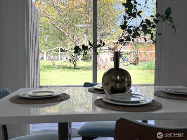 view of dining room