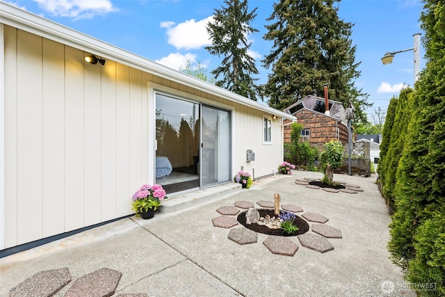 4215 N 27th St, Tacoma, WA 98407 - view of patio / terrace featuring a fire pit