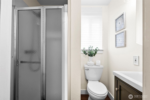 4215 N 27th St, Tacoma, WA 98407 - full bathroom with toilet, a shower stall, and vanity