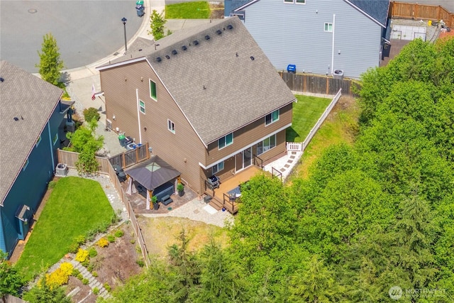 view from above of property