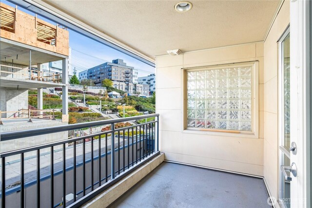 balcony with a city view