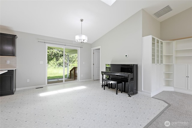 15627 240th St E, Graham, WA 98338 - living area with lofted ceiling and baseboards