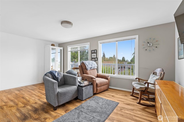 431 12th Pl N, Edmonds, WA 98020 - living area featuring light wood-type flooring and baseboards