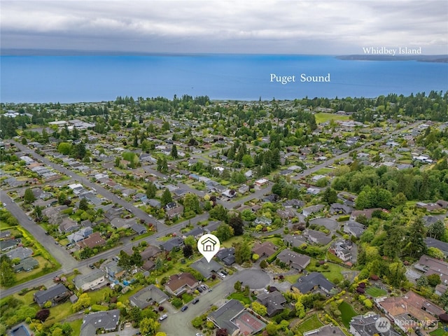 431 12th Pl N, Edmonds, WA 98020 - aerial view of property and surrounding area featuring nearby suburban area and a nearby body of water