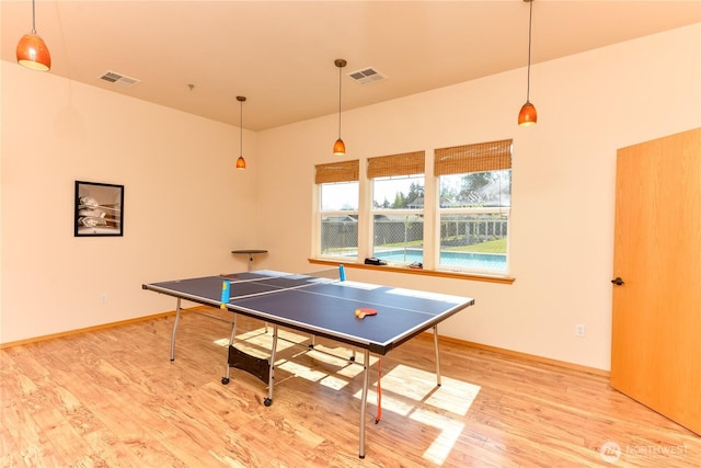 2605A Plum Ct Unit A, Port Angeles, WA 98363 - playroom with visible vents, light wood-style flooring, and baseboards