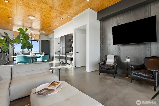 23654 Gorge View Loop NW, Quincy, WA 98848 - living area with baseboards, recessed lighting, and concrete floors