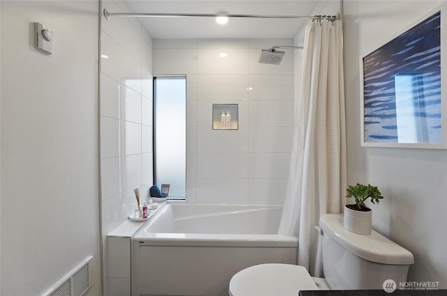23654 Gorge View Loop NW, Quincy, WA 98848 - bathroom featuring toilet and shower / tub combo with curtain
