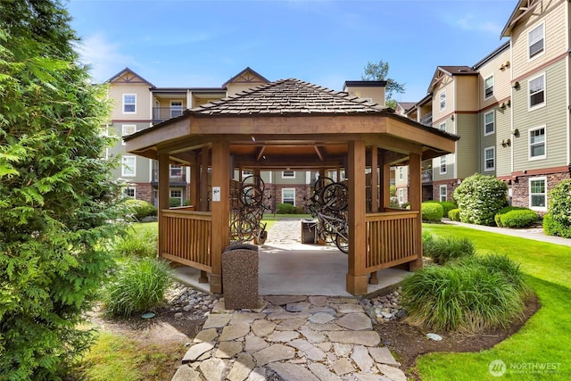 view of property's community featuring a gazebo