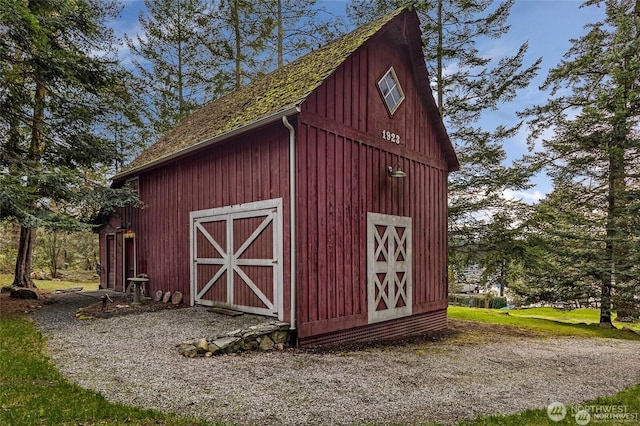view of barn