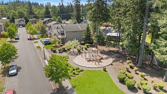 aerial perspective of suburban area
