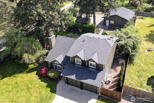 view from above of property