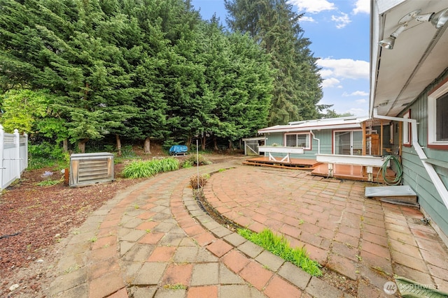 view of patio / terrace with a deck
