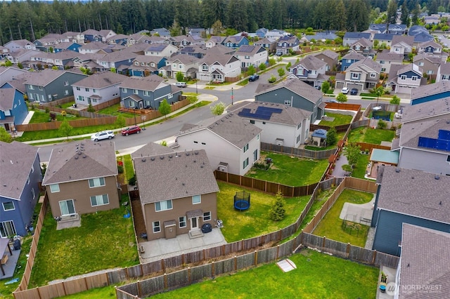 drone / aerial view with a residential view