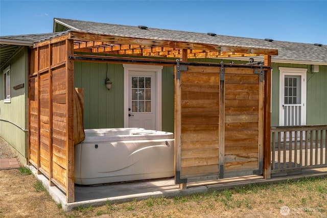 view of outdoor structure