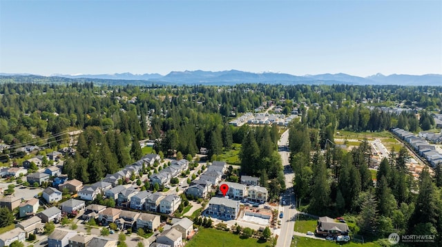 26628 NE 143rd Pl, Duvall, WA 98019 - aerial view with a view of trees, a residential view, and a mountain view