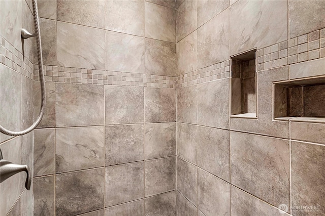 bathroom view of a tile shower