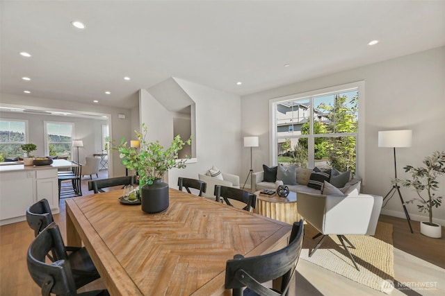 26632 NE 143rd Pl, Duvall, WA 98019 - dining area featuring baseboards, recessed lighting, and light wood finished floors