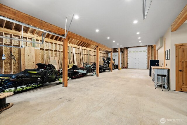 interior space with recessed lighting