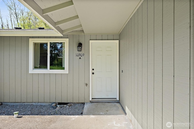view of doorway to property