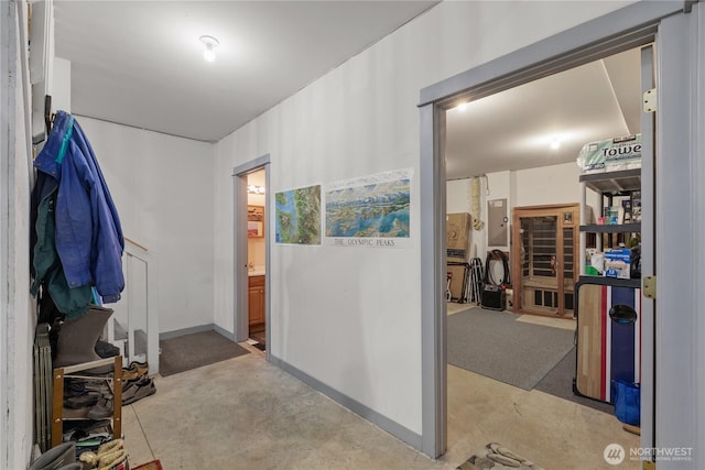 81 N Fawn Dr, Hoodsport, WA 98548 - hallway featuring concrete flooring