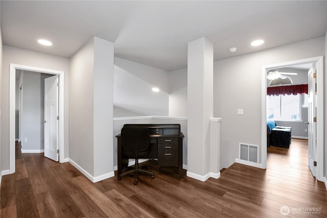 11234 SE 299th Pl, Auburn, WA 98092 - home office with visible vents, wood finished floors, and baseboards