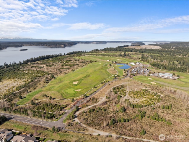 1810 Johnson Ave, Dupont, WA 98327 - drone / aerial view featuring a water view and golf course view