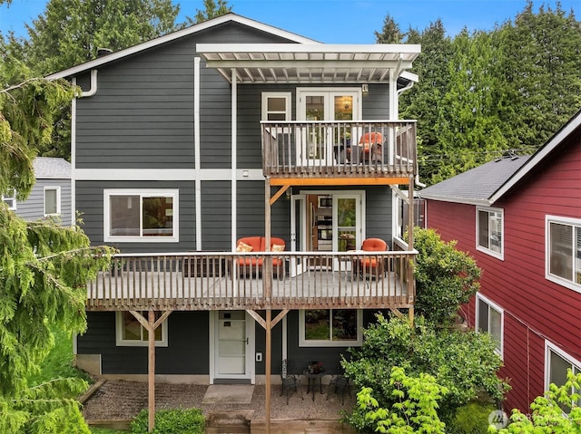 6369 23rd Ave SW, Seattle, WA 98106 - back of property with a deck and a balcony