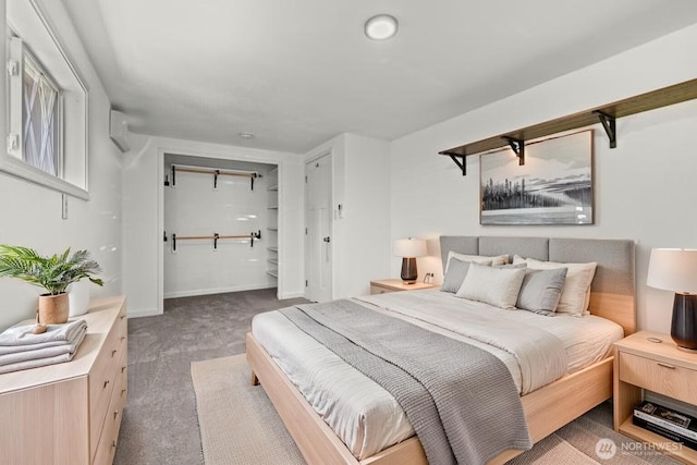 5808 241st St SW, Mountlake Terrace, WA 98036 - carpeted bedroom featuring baseboards and a wall mounted AC