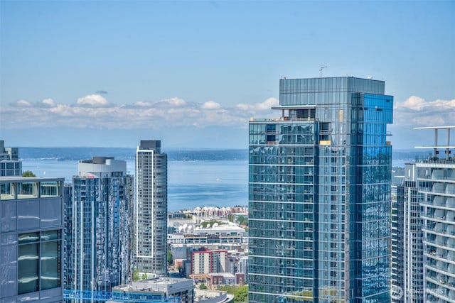city view with a nearby body of water