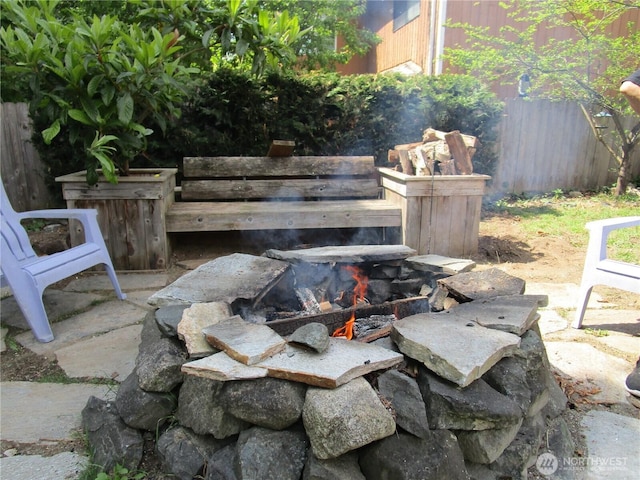 view of patio / terrace with fence
