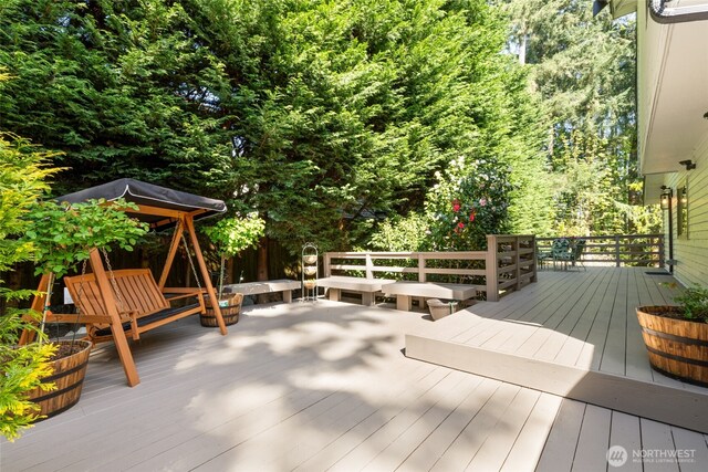 view of wooden deck