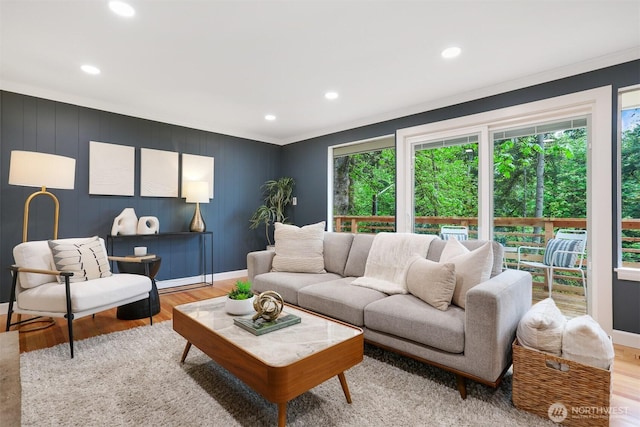 15506 Juanita Dr NE, Kenmore, WA 98028 - living area featuring light wood-type flooring, recessed lighting, and a wealth of natural light